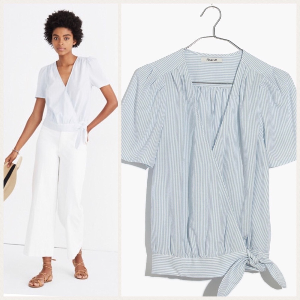 {Madewell} Side Tie Wrap Top